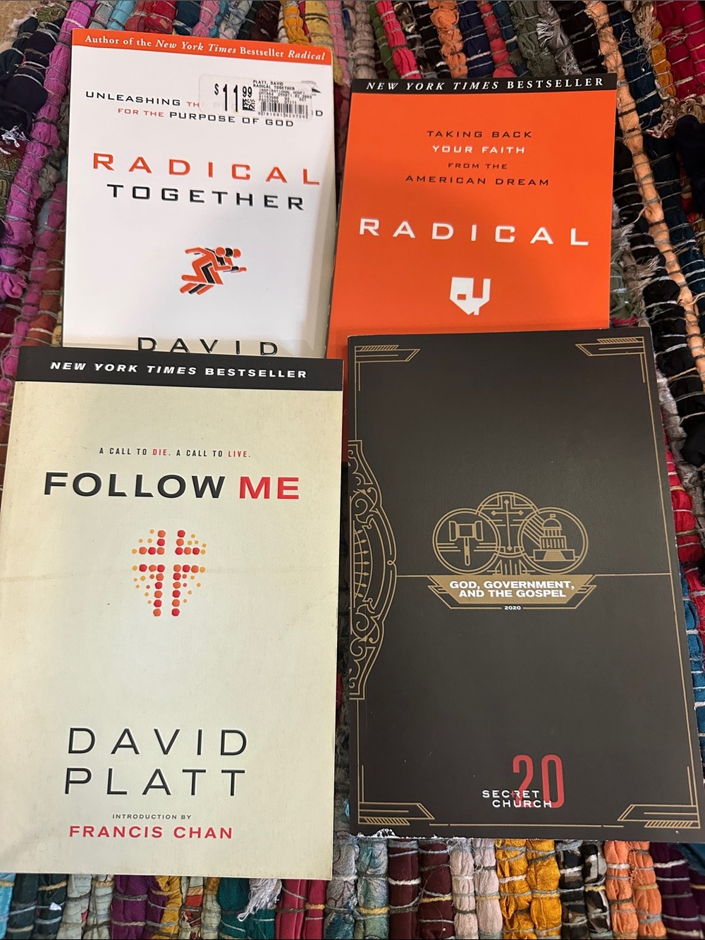 David Platt 4 Book Lot Radical Follow Me Radical Together Secret Church Study